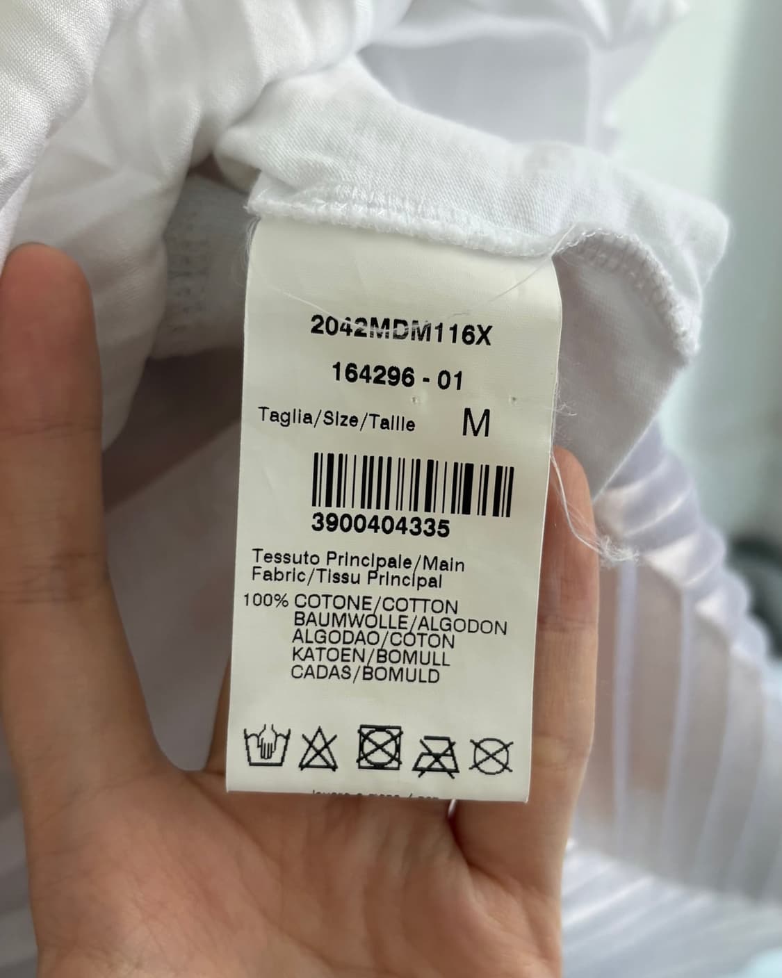 MSGM 엠에스지엠 화이트 플리츠 디테일 티셔츠 상품이미지5
