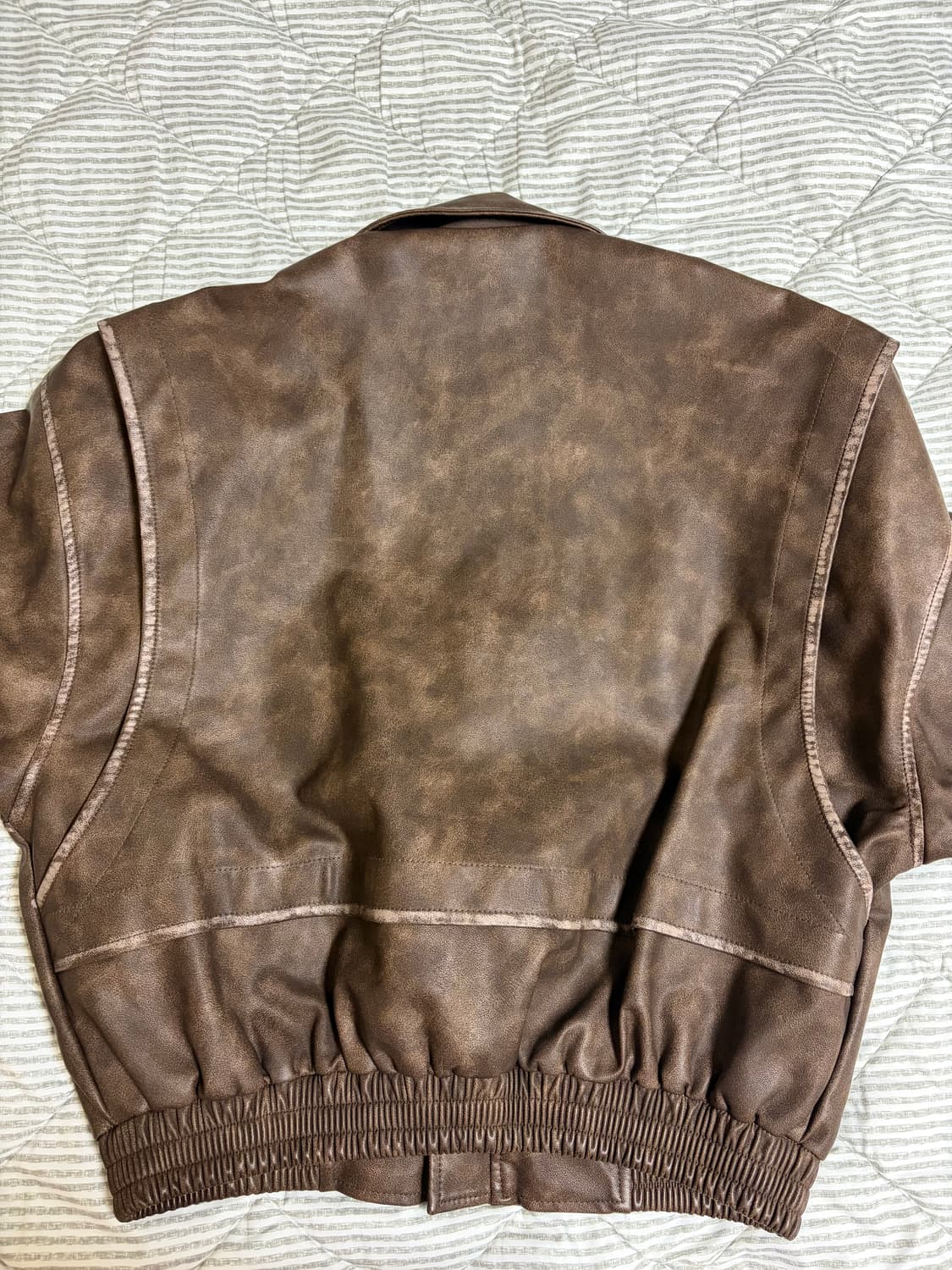 비터셀즈 스타레더자켓 크롭핏 브라운 1사이즈  상품이미지2