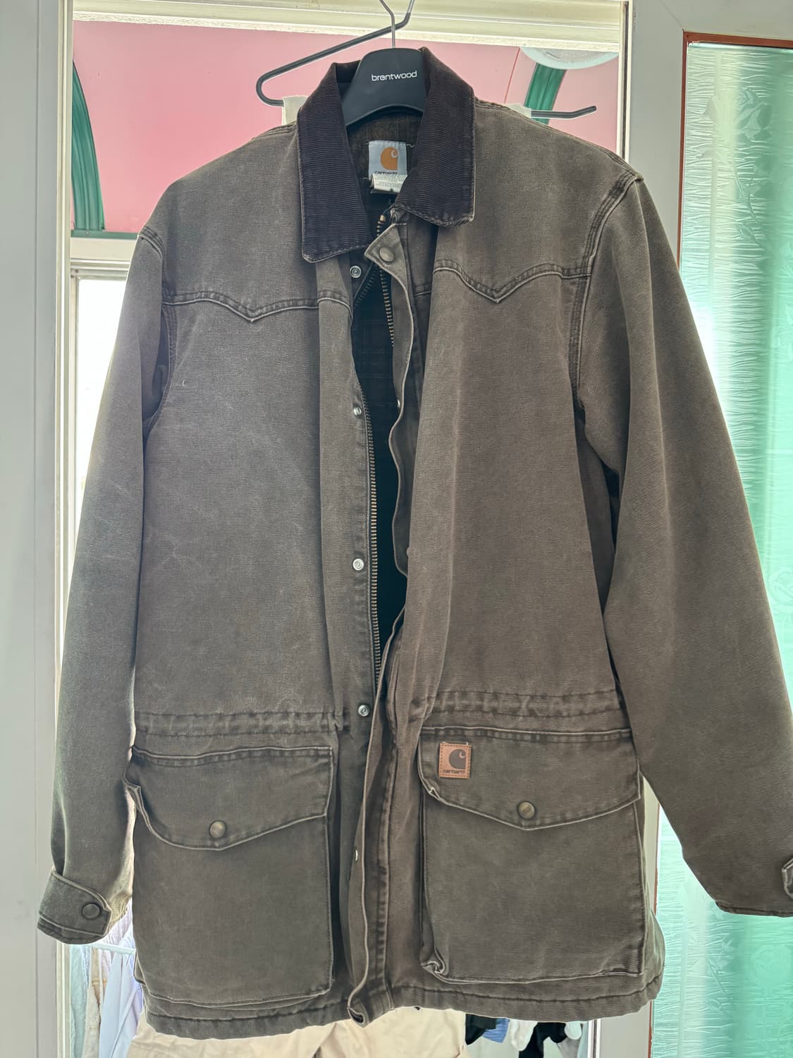 칼하트Carhartt 초어 코트 자켓 C52 브라운 L 디트로이트  상품이미지1