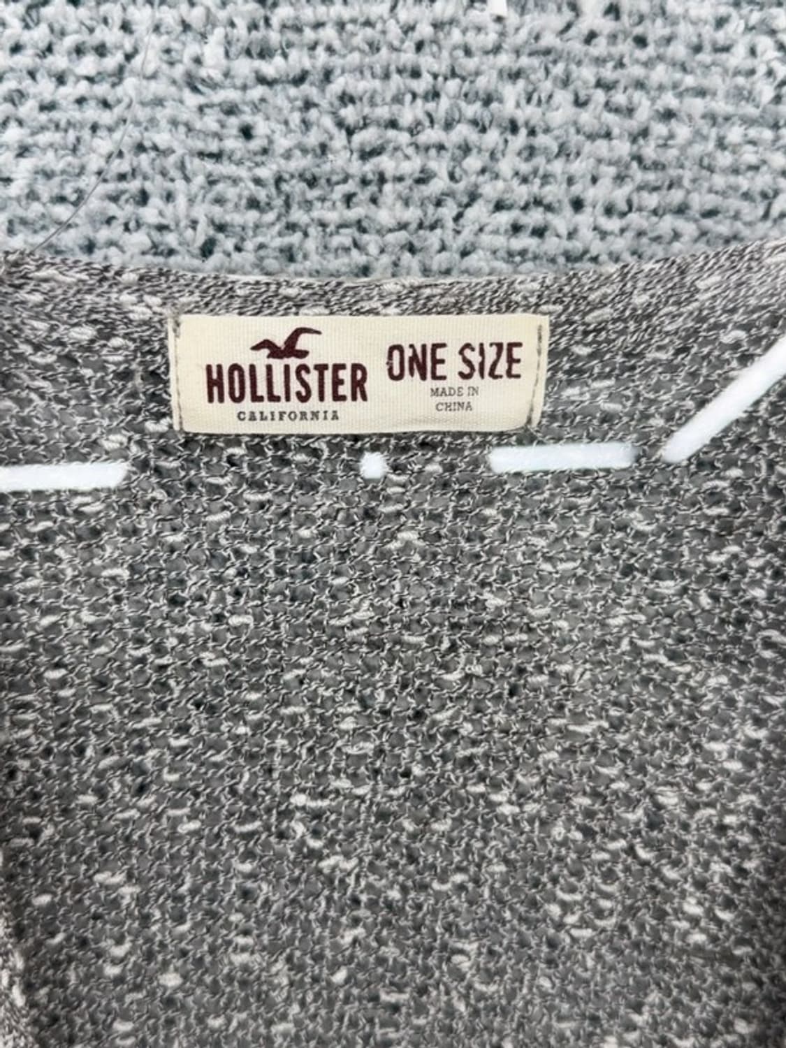 홀리스터 라이트 그레이 빈티지 패턴 롱 가디건 ONE SIZE 상품이미지7