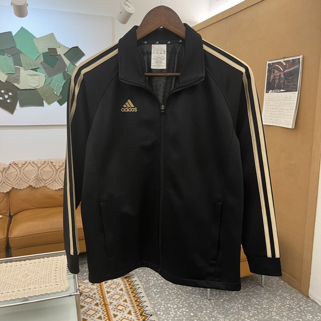 아디다스 마샬아츠 빈티지 Y2K 검골 져지 집업 XS C10573 상품이미지3