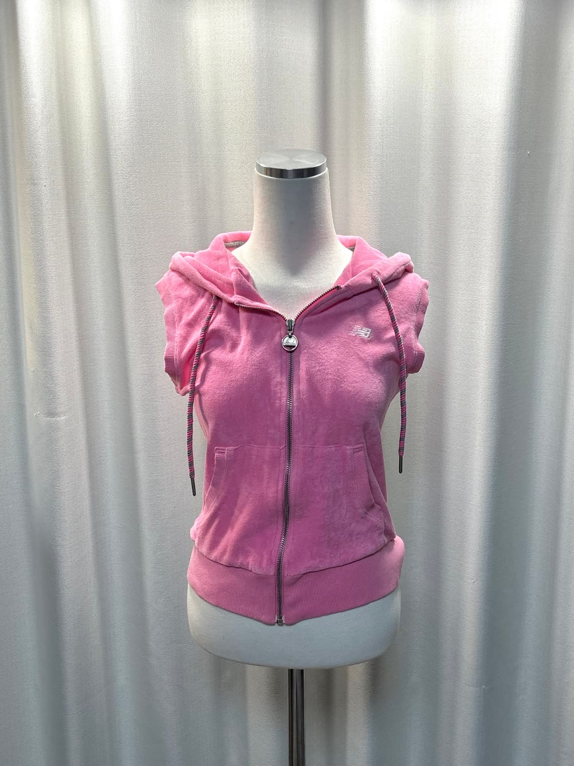 뉴발란스 펑크st 핑크 민소매 후드집업 상품이미지1