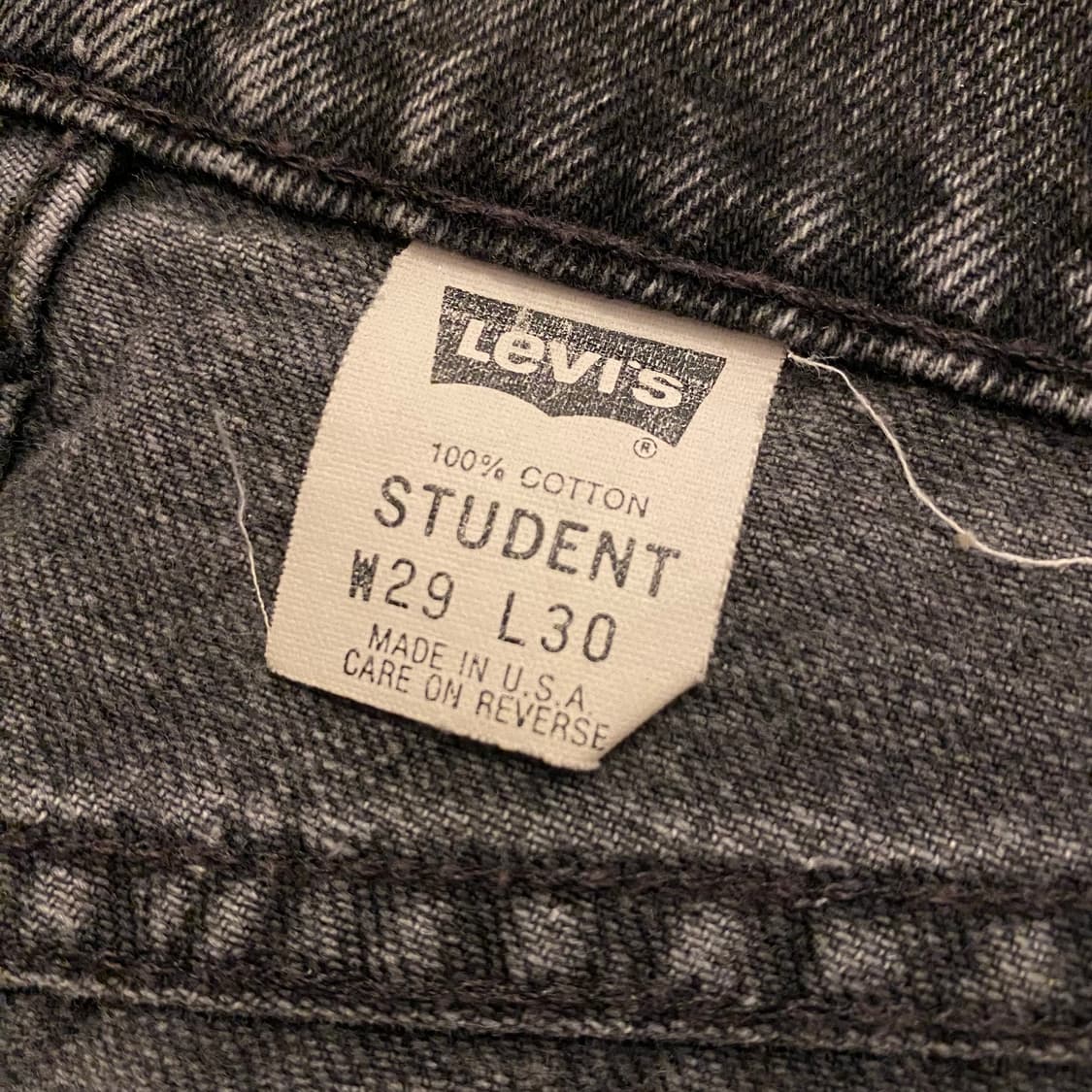 (28inch) 90s빈티지 리바이스 데님 흑청 반바지 상품이미지8