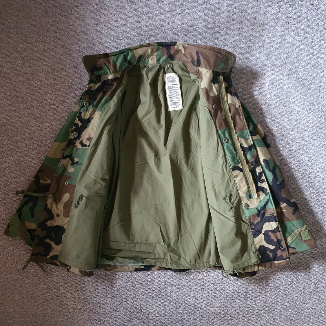 83s 미군 오리지널 우드랜드 카모플라쥬 M65 필드 자켓 상품이미지4