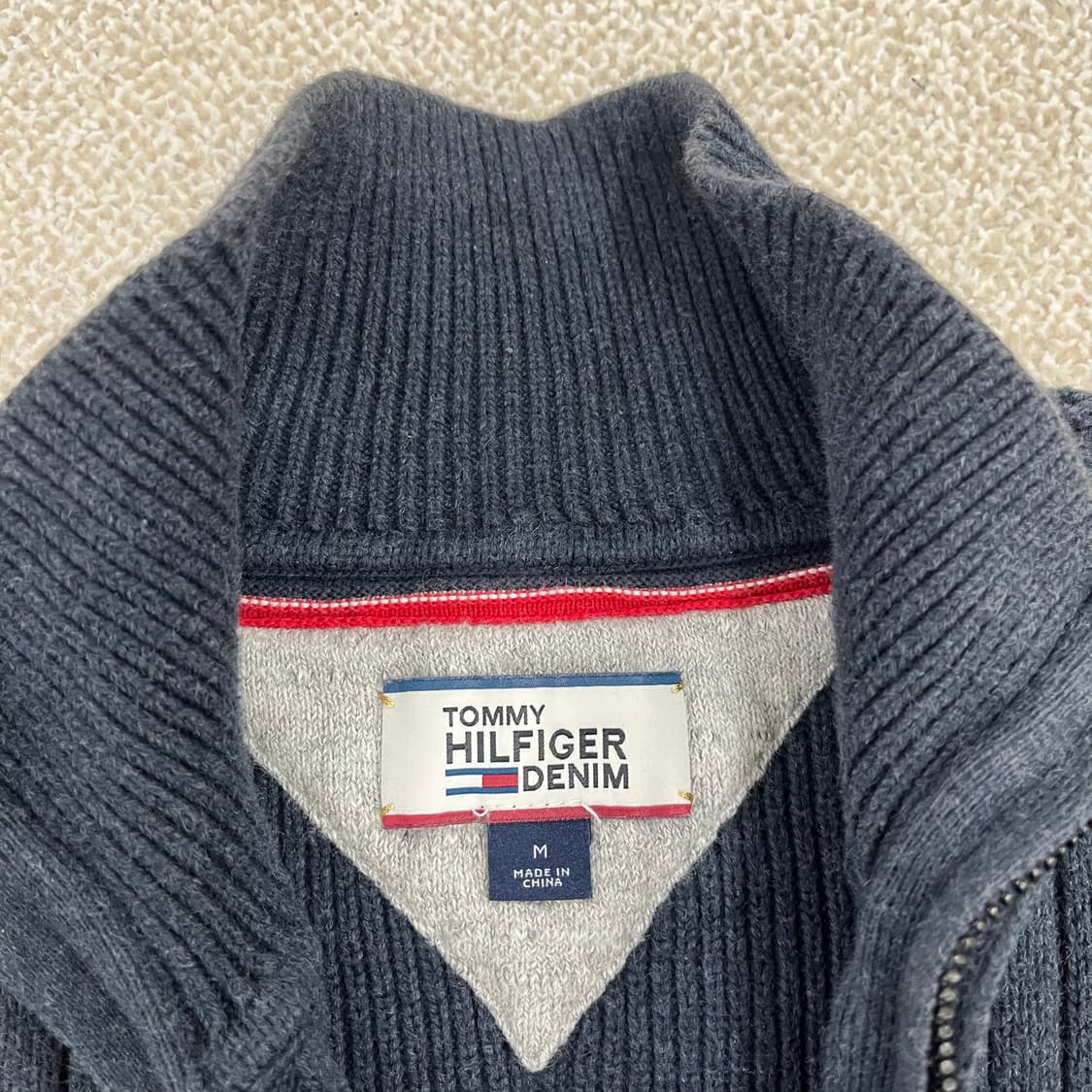 M 타미힐피거 니트 집업 가디건 0220M 상품이미지2