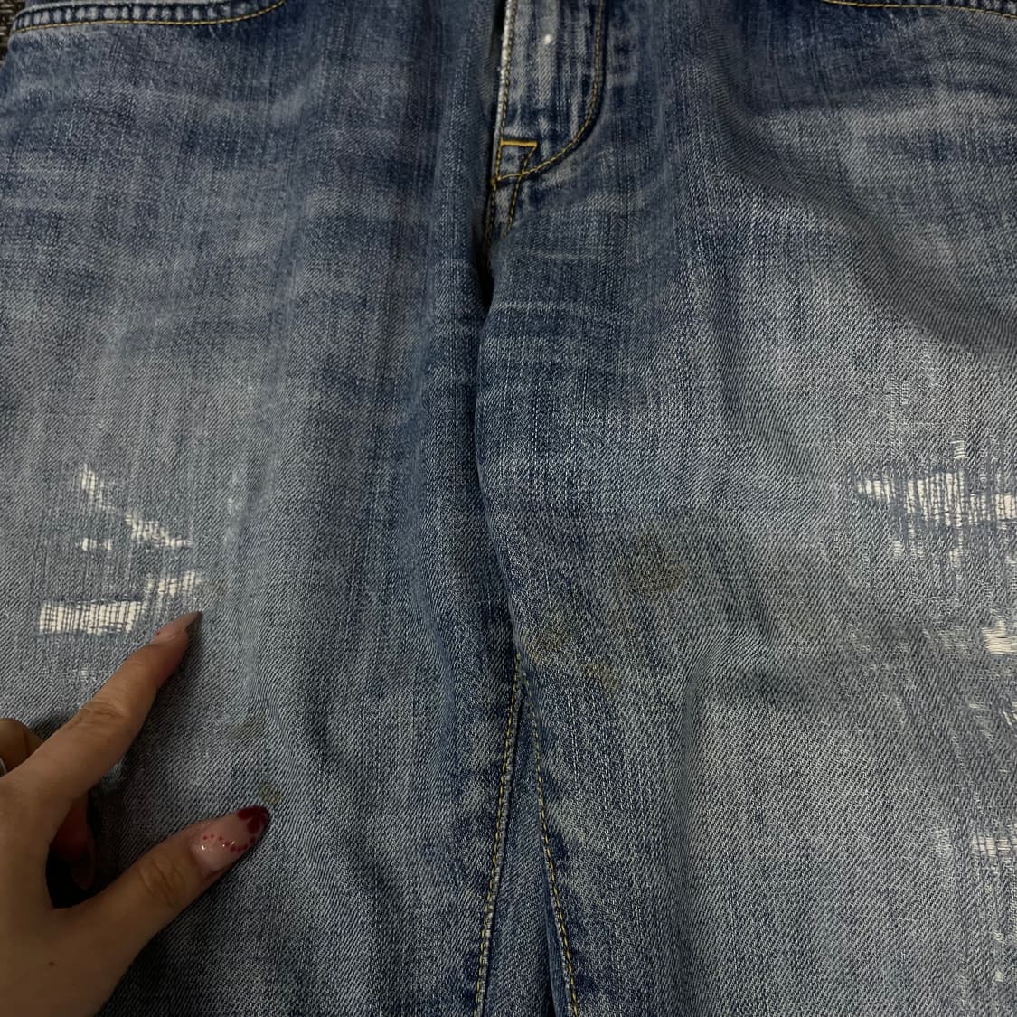 (34) 휴고보스 데미지 워싱 데님 팬츠 상품이미지3