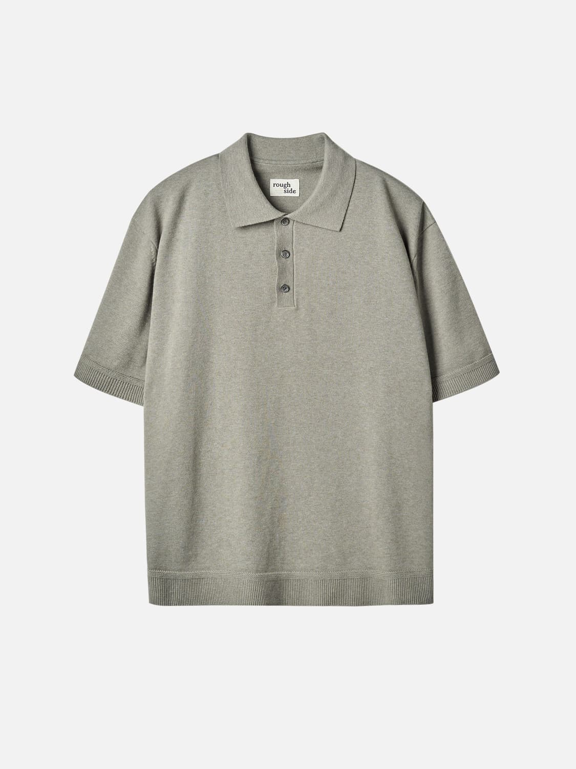 [3] 러프사이드 25ss 카라 하프 니트_Mist Grey 상품이미지1