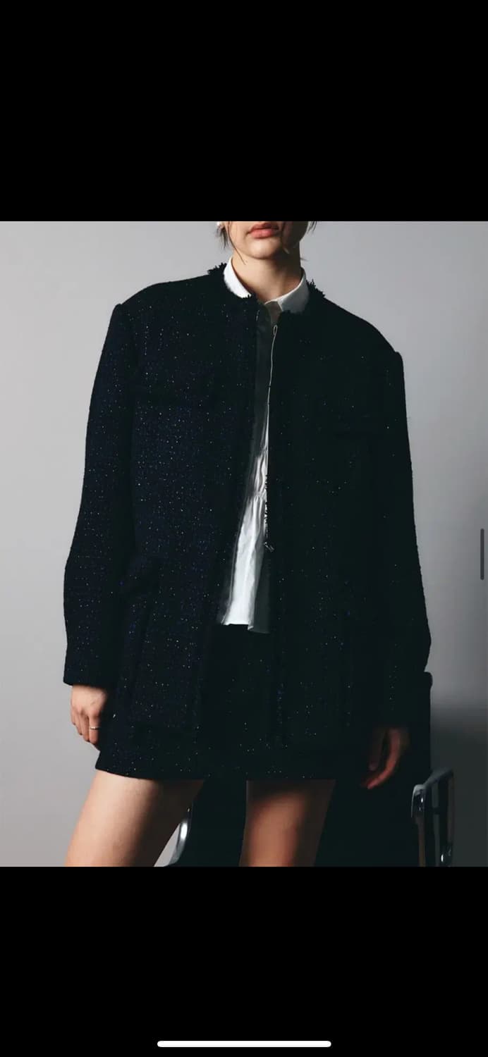 제이청 Anubis Tweed Jacket_Navy 상품이미지6