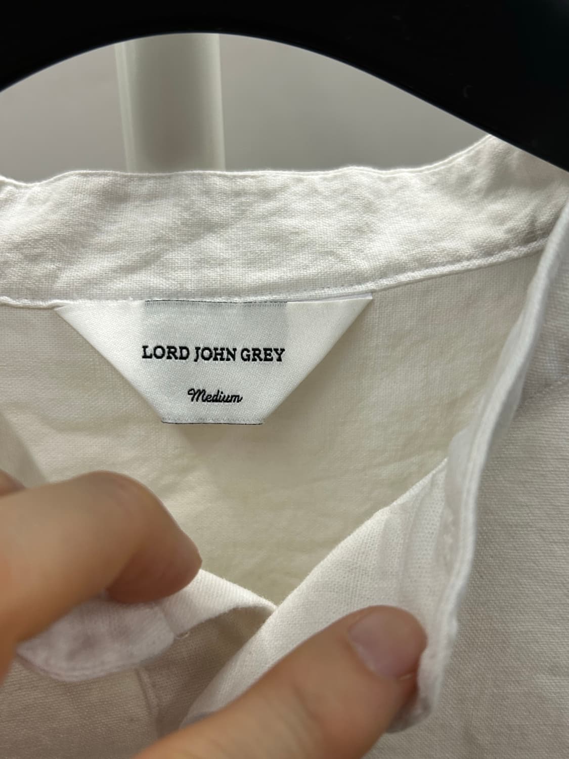 로드존그레이 화이트 헨리넥 셔츠 상품이미지7