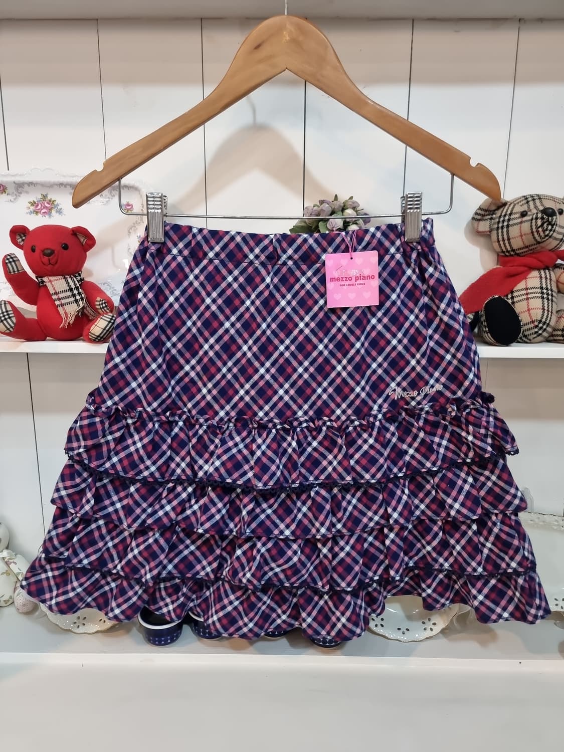 체크 프릴 스커트 상품이미지1