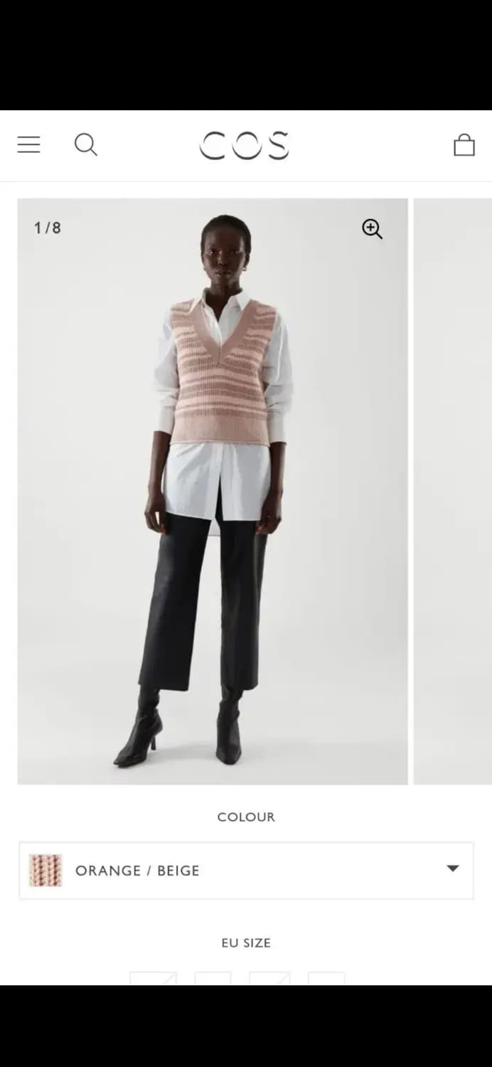 (새상품) COS 코스 스트라이프 니트 베스트 조끼 XS 상품이미지5