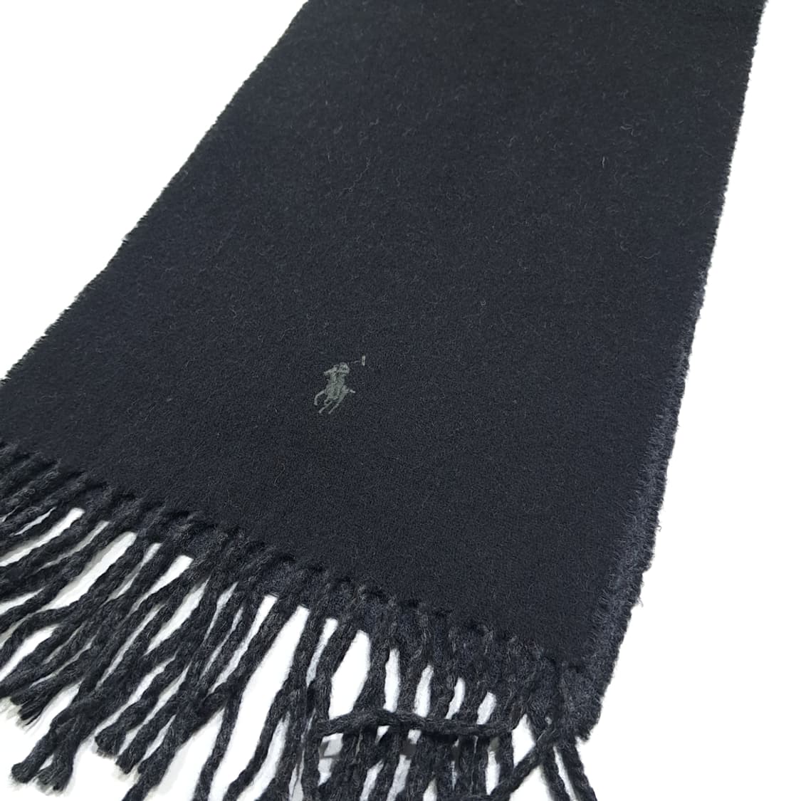 MX508 폴로 90s 이태리판 울 양면 블랙차콜 머플러목도리 상품이미지3