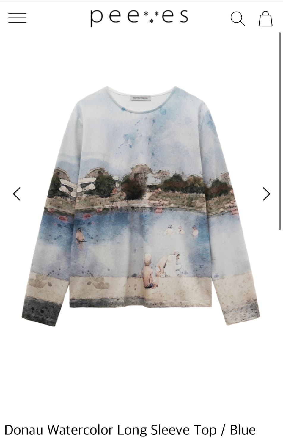 Donau Watercolor Long Sleeve Top / Blue 상품이미지1