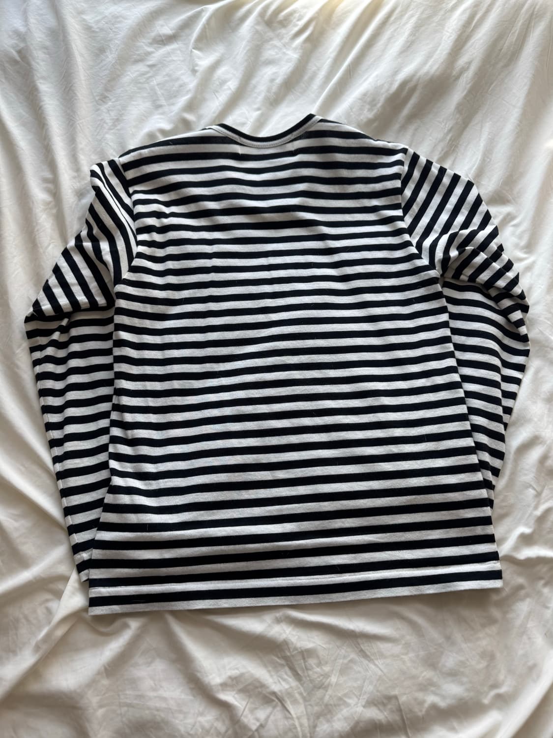  꼼데가르송 스트라이프 롱슬리브 티셔츠 블랙 화이트 상품이미지2