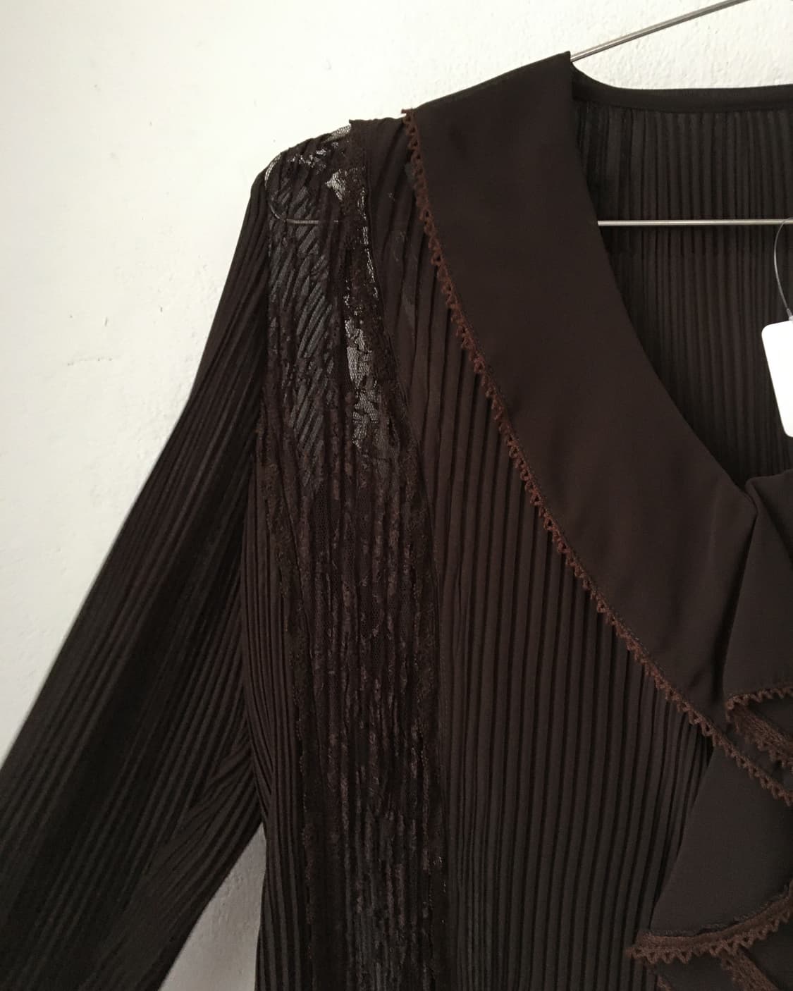 Lace trimming pleats caridgan 상품이미지5