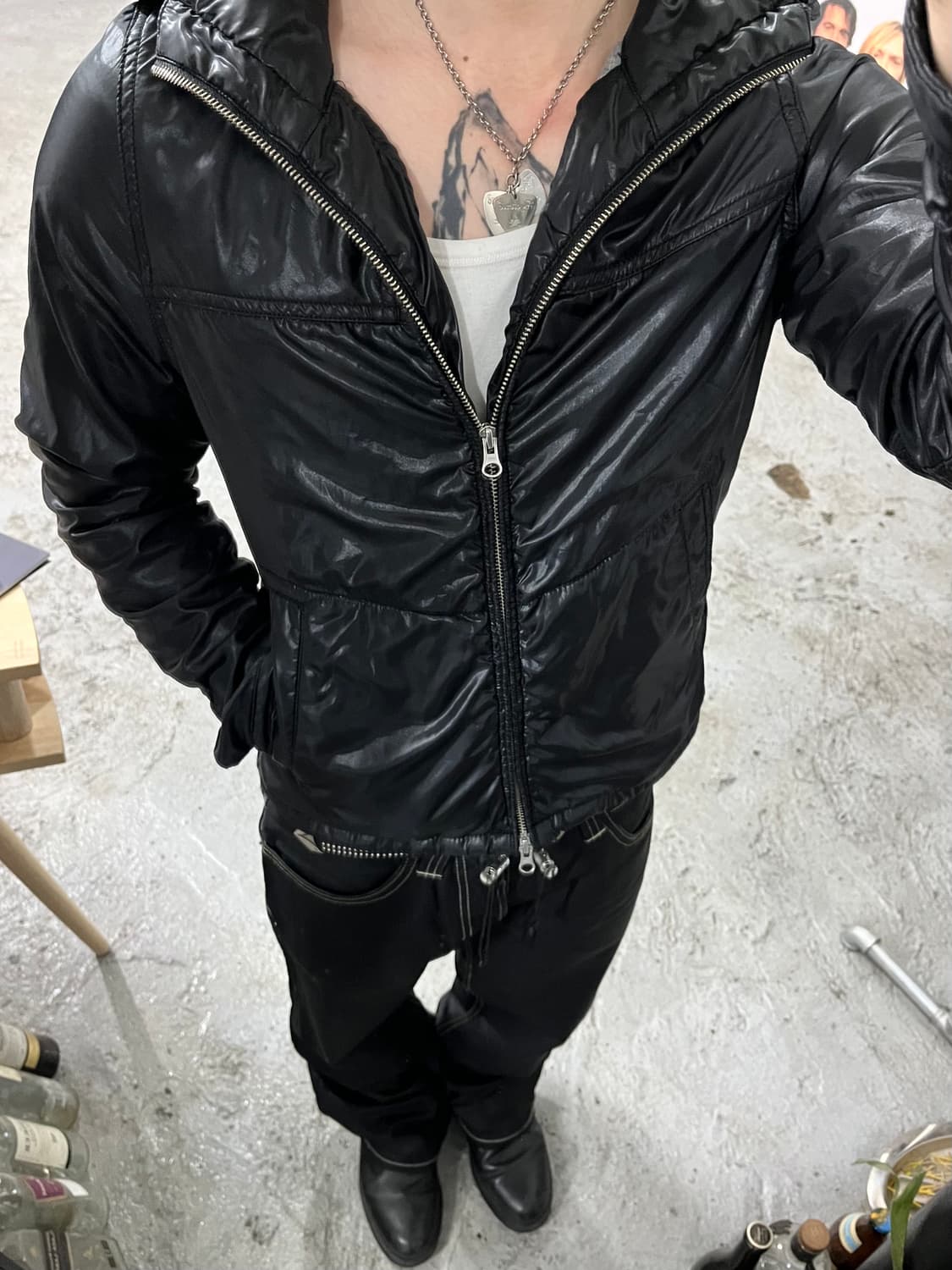 vtg nylon 2way zip hood jacket 상품이미지3