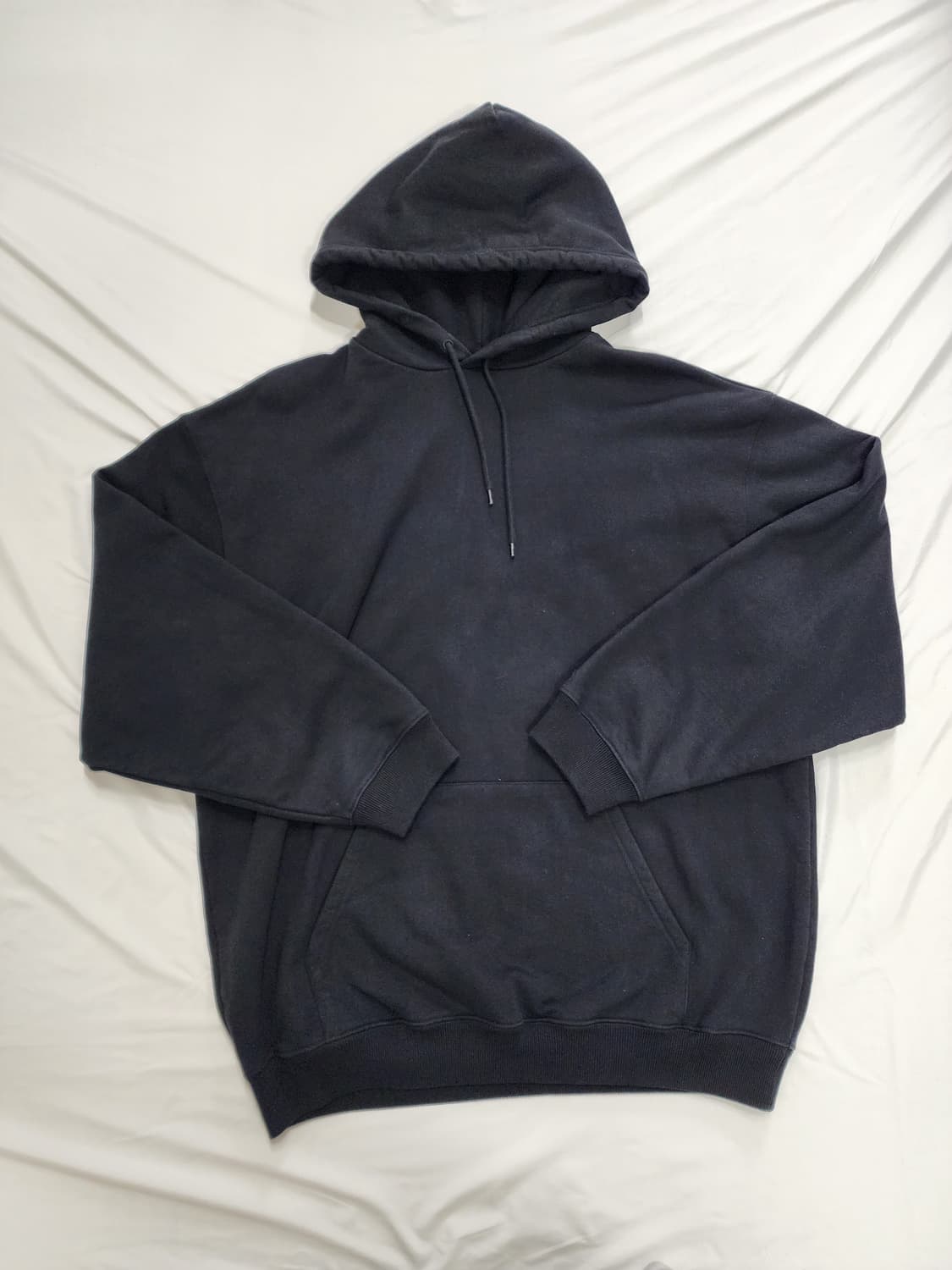 발렌시아가 백로고 블랙 후드티 상품이미지2