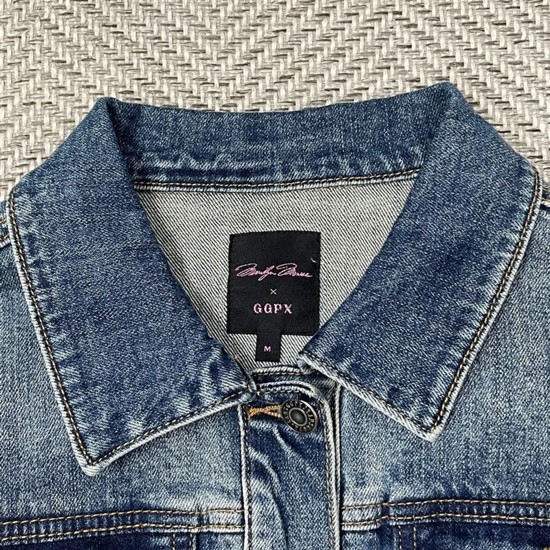 GGPX 투포켓 스팽글 데님 자켓 v0082 상품이미지8