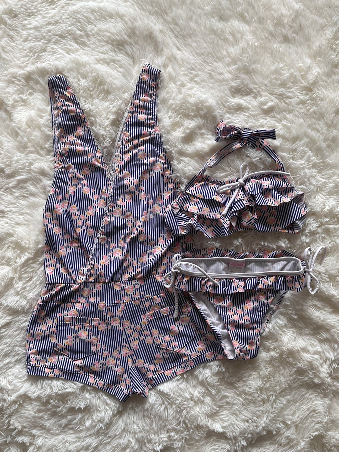 (초희귀) 리즈리사 쓰리피스 수영복 세트 프릴 롬퍼 비키니 스윔수트 상품이미지10