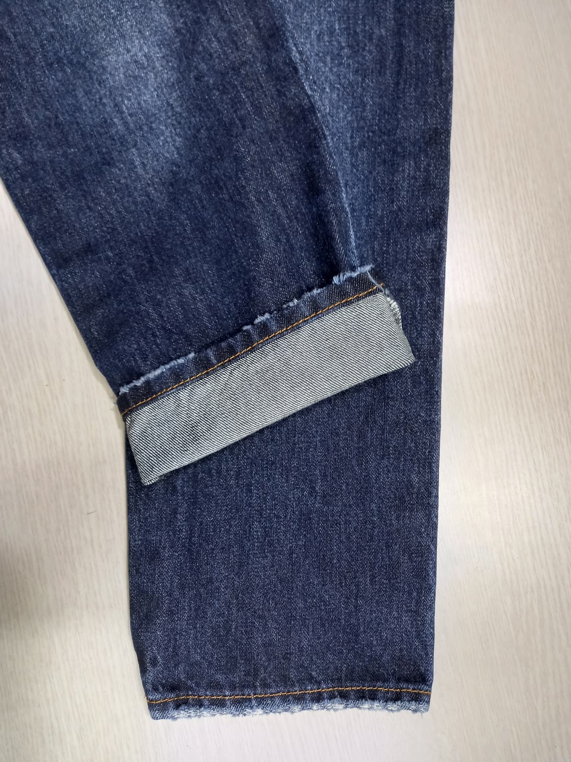 32 EVISU NO.5 Jap 데미지워싱 슬림일자 리페어진 32-352 상품이미지7