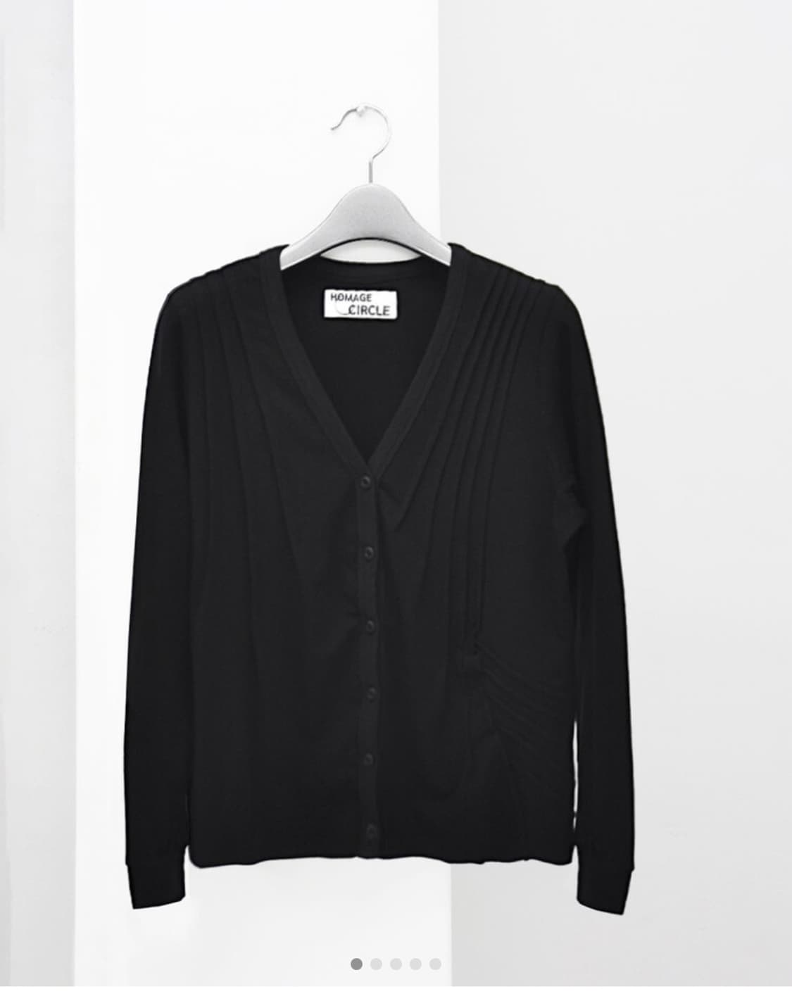 Homage circle unbalanced pleats cardigan 상품이미지1