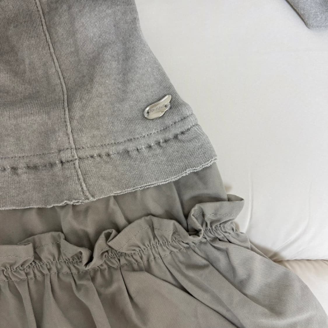 코이세이오2WAY SHIRRING ONE PIECE LIGHT KHAK 상품이미지7