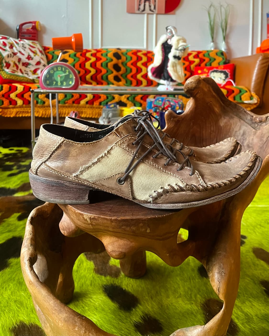 Whoop de doo Upturned-Toe Leather Shoes 상품이미지5