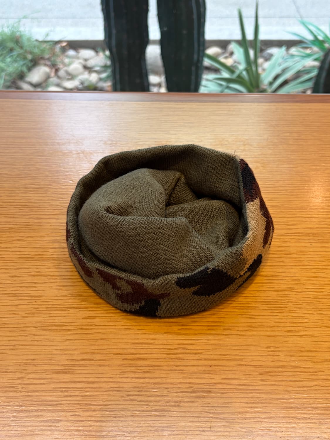 USA 카모플라쥬 패턴 플리스 비니 상품이미지3