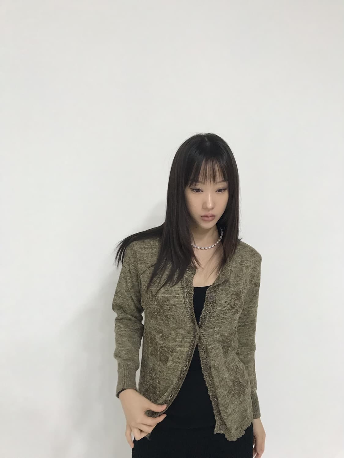 빈티지 딥브라운 가디건 상품이미지1