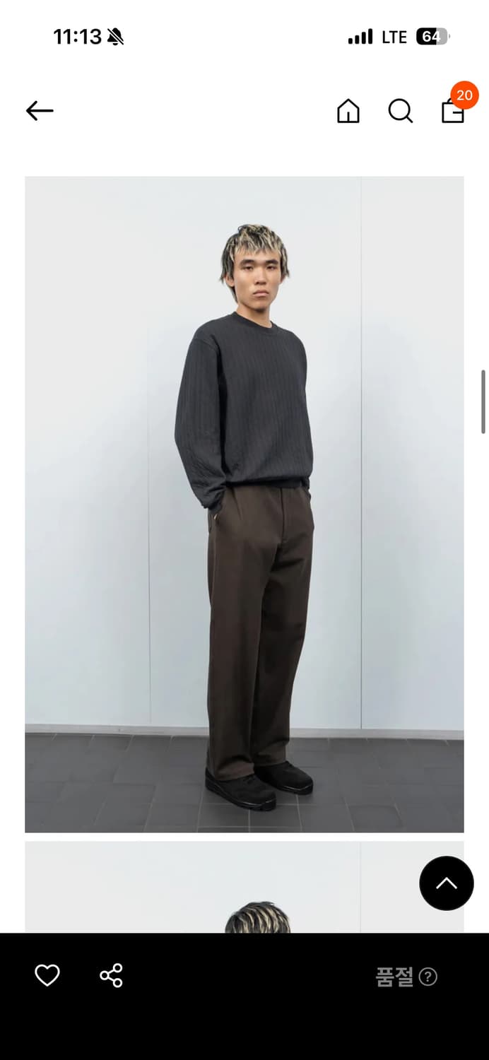 레이디화이트 퀼티드 크루넥[앤트러사이트, M] 상품이미지5