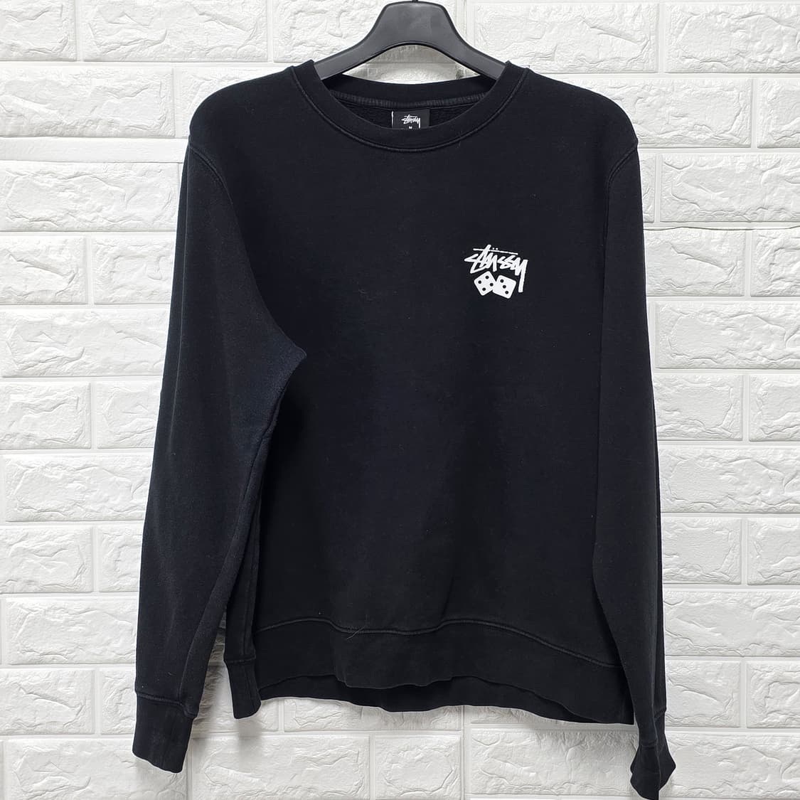 택포_ 스투시 다이스 로고 맨투맨 블랙 L 상품이미지1