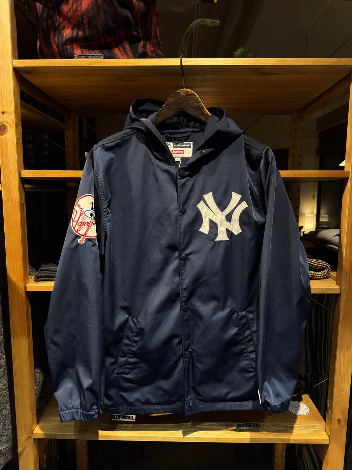 ss15 슈프림 양키스 재킷 L size 네이비 상품이미지2
