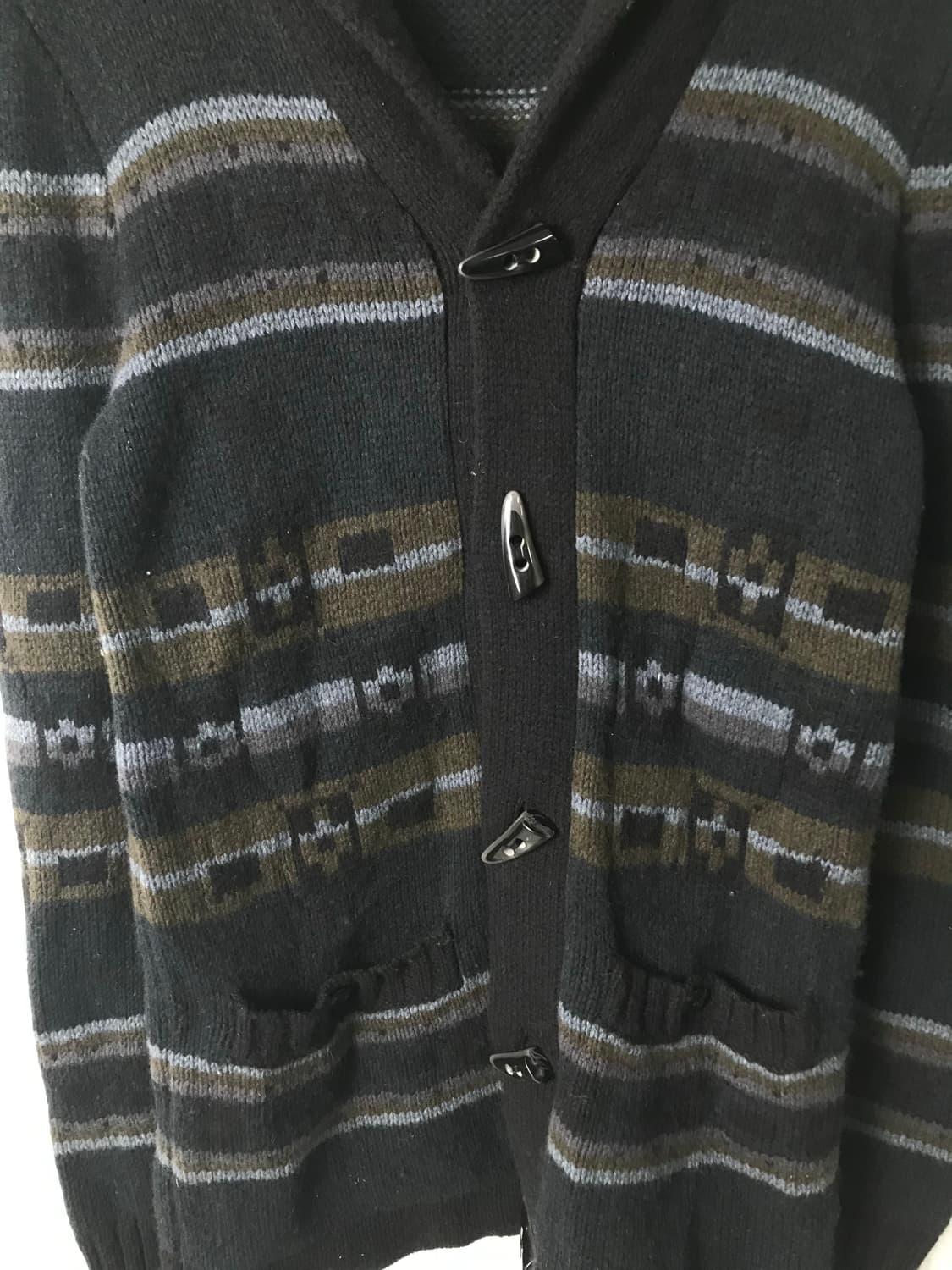 리바이스 패턴 니트 숄카라 가디건 상품이미지4