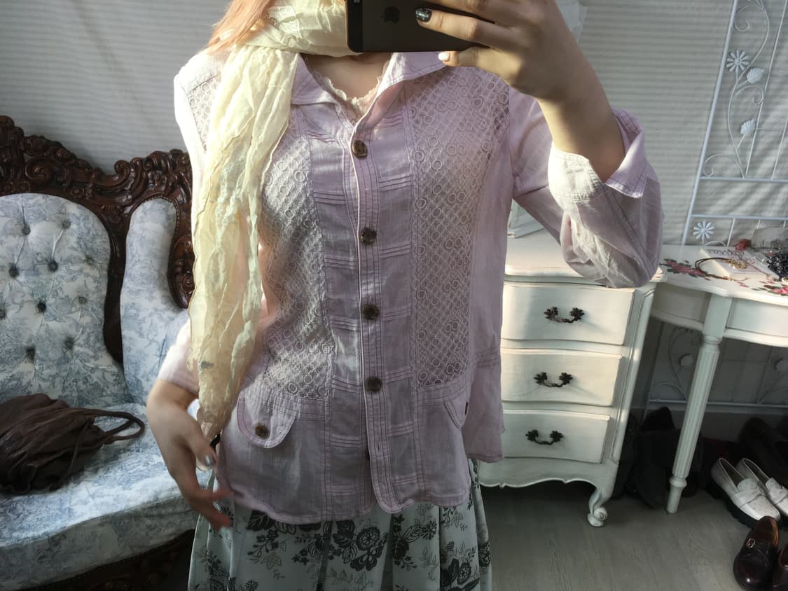 jpn vintage fairy silk muffler 상품이미지5