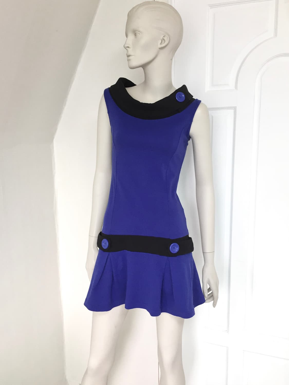 Japan Vivid Blue Oversized Button Dress 상품이미지1