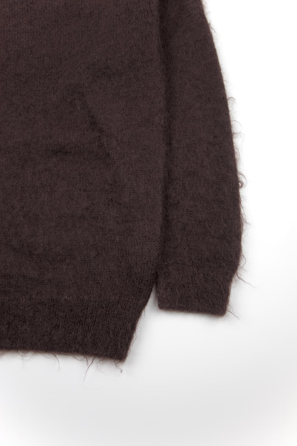 Auralee 브러쉬드 슈퍼 키즈 모헤어 니트 다크 브라운  상품이미지4