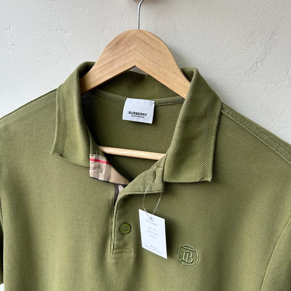 16461 - 버버리 카키 반팔 카라티 상품이미지3