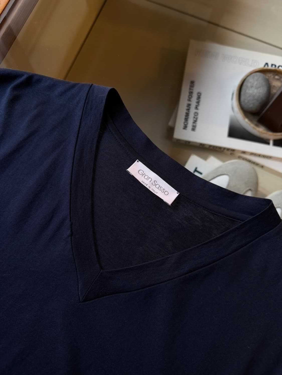 그랑사쏘 브이넥 티셔츠 100 상품이미지6