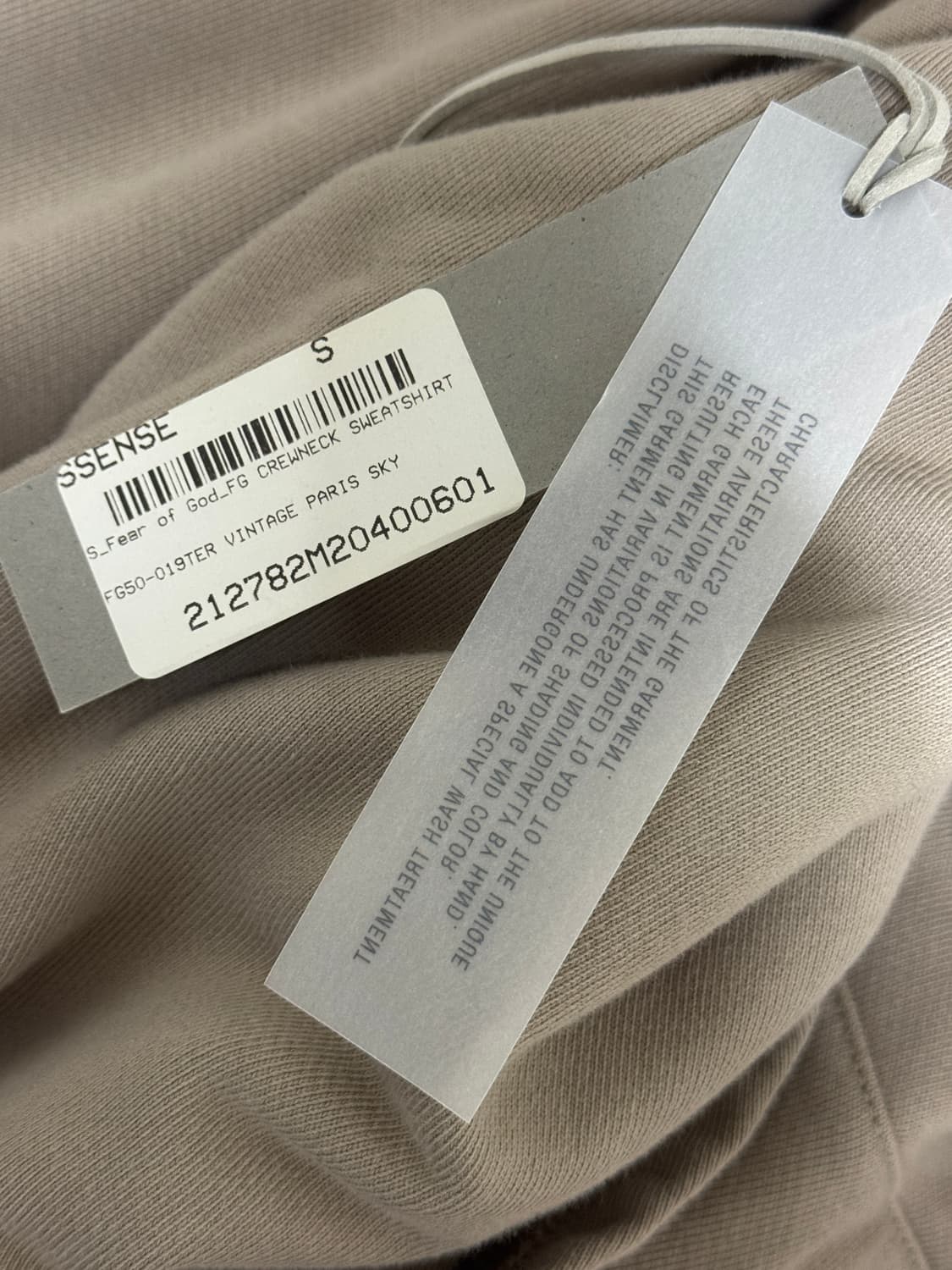 피어 오브 갓 FG 크루넥 스웨트셔츠 빈티지 파리 스카이 상품이미지6