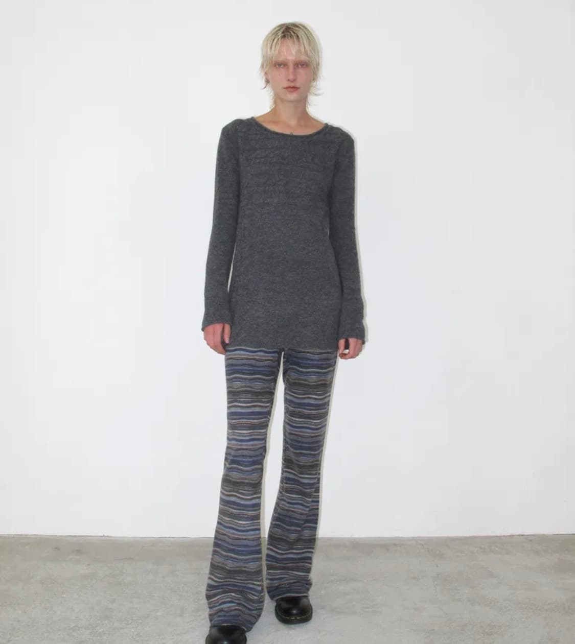 썬번프로젝트 Stripe Peach Banding Pants, NAVY 상품이미지1