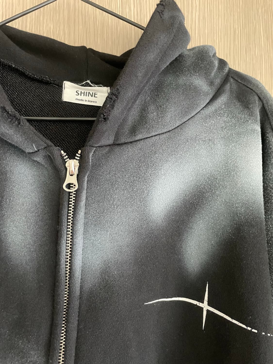 그런지 고스 갸루 펑크 아메카지 타이다이 블랙 데미지 후디 상품이미지2