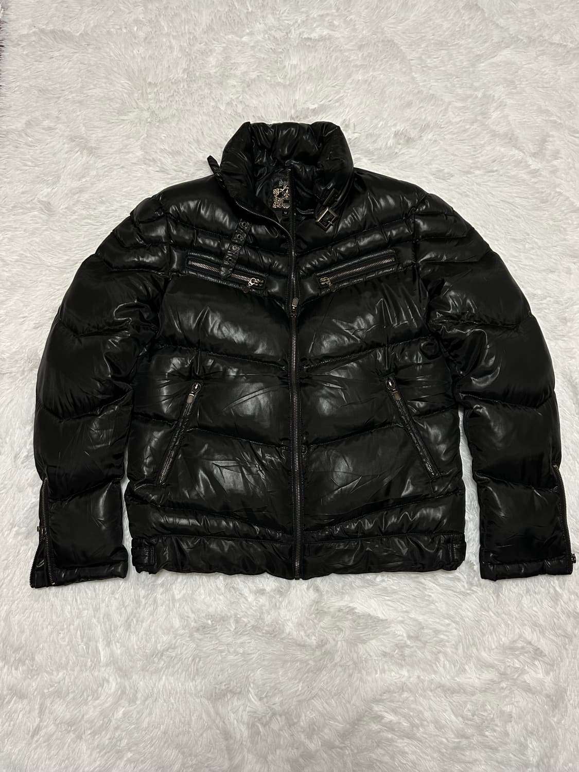 y2k buckle detailed glossy duck down 상품이미지1