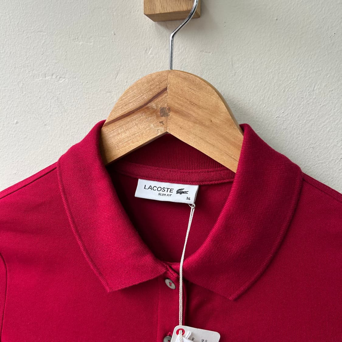 16756 - 라코스테 버건디 반팔 카라티 상품이미지3