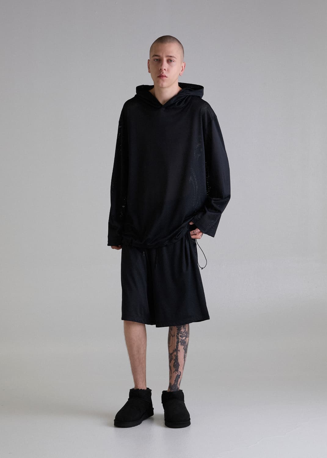 innir 메쉬 후드 풋볼 셔츠 이니어 상품이미지2