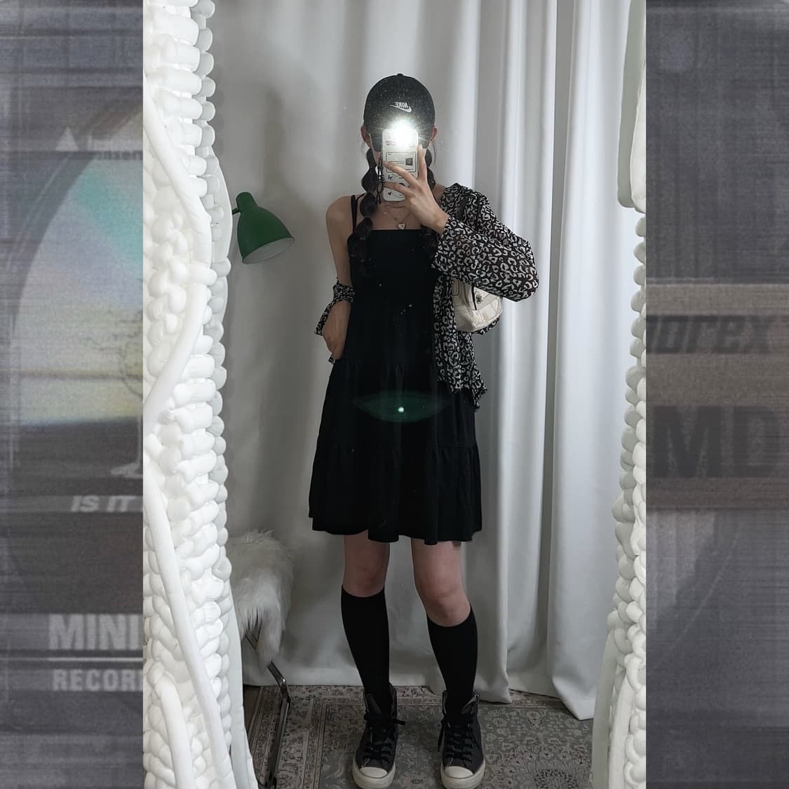 블랙 레오파드 여름 후드 집업 상품이미지4