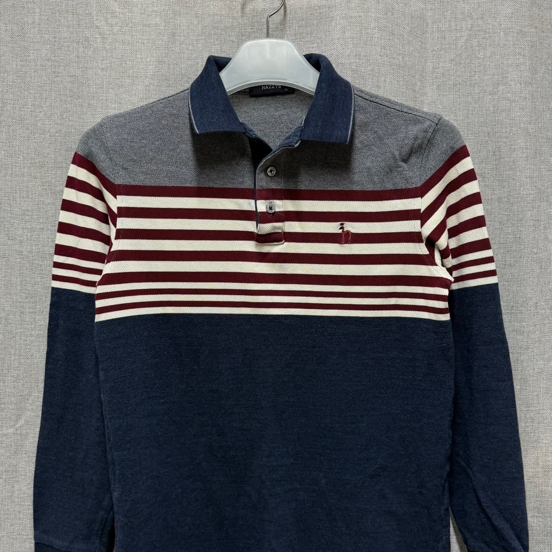 [95] 헤지스 스트라이프 코튼 면 긴팔 카라티 상품이미지3