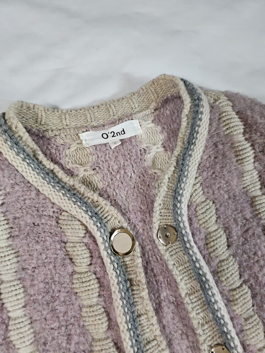 정가49만대) 오즈세컨 빈티지 러블리 모리걸 그랜마 니트 롱 가디건 상품이미지2