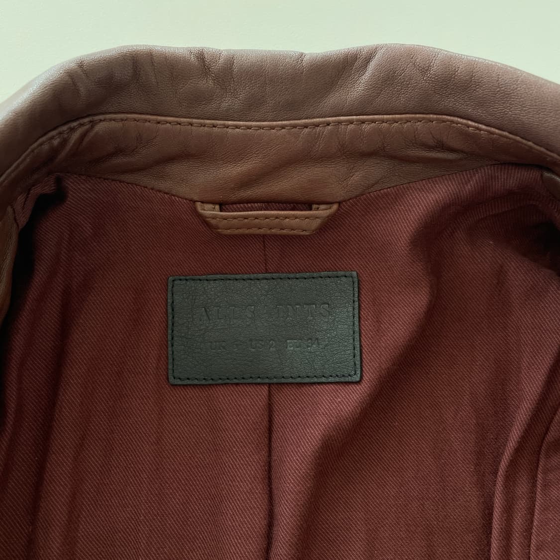 올세인츠 브라운 리얼 레더 라이더 자켓 상품이미지8