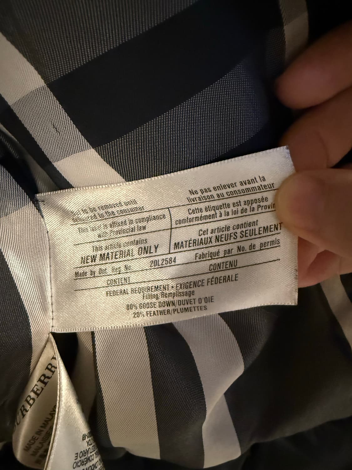 버버리 숏 패딩 상품이미지4