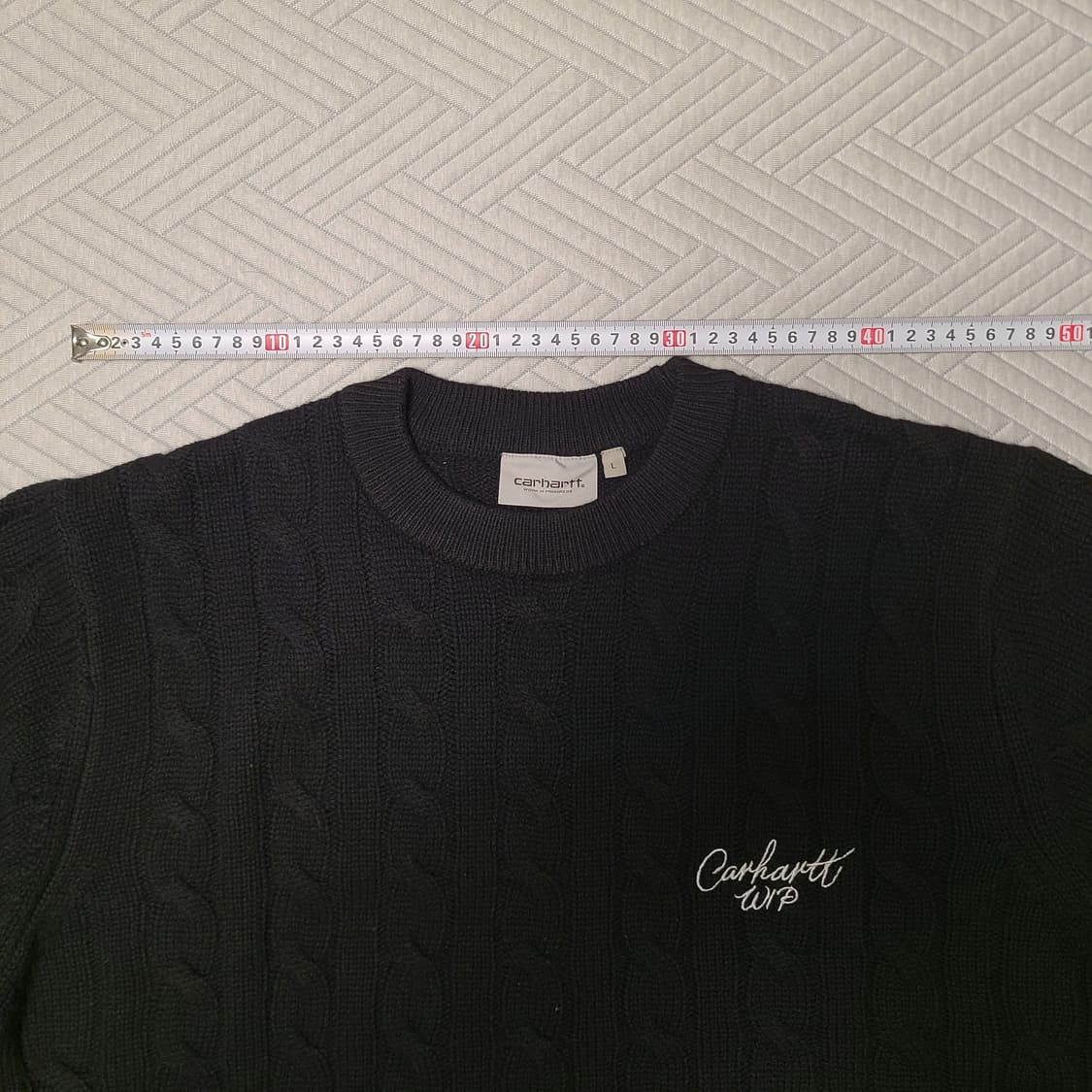 칼하트WIP 시그니처 스웨터 블랙/왁스 L 사이즈 상품이미지3